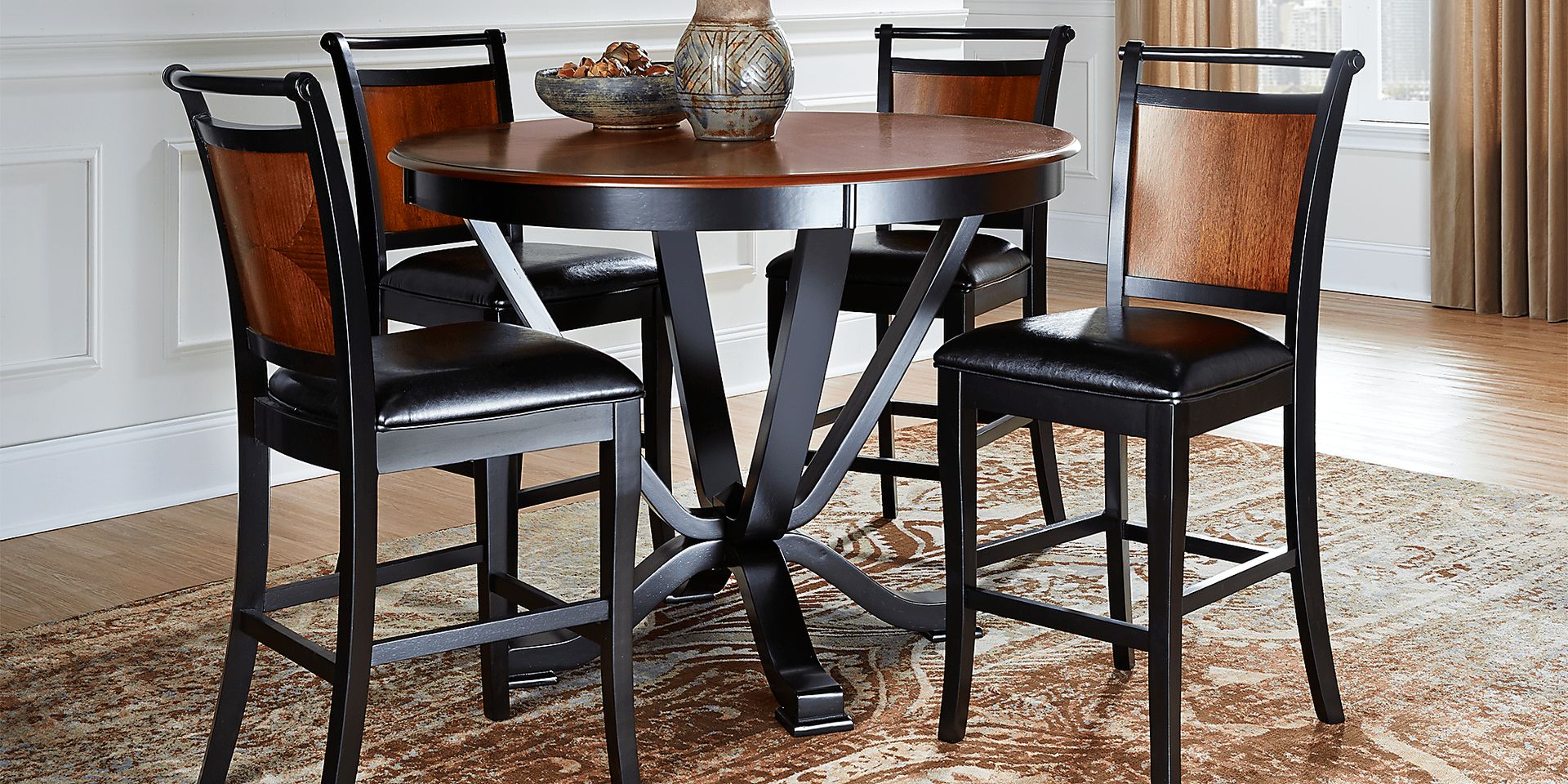 Orland Park Black 5 Pc Counter Height Dining Set - Image 1