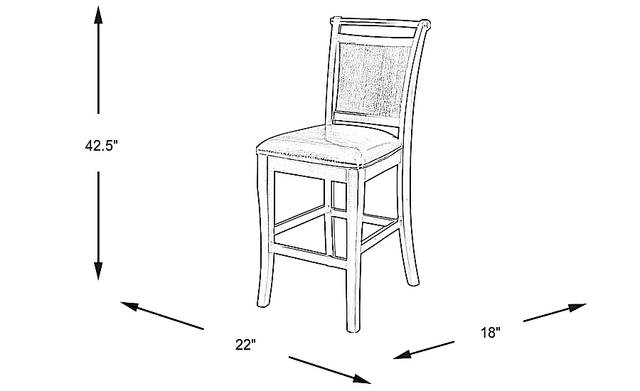 Dimension Image. Please refer to the Dimension Tab on this page for dimension details.