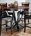 Orland Park Black 5 Pc Counter Height Dining Set with White Stools