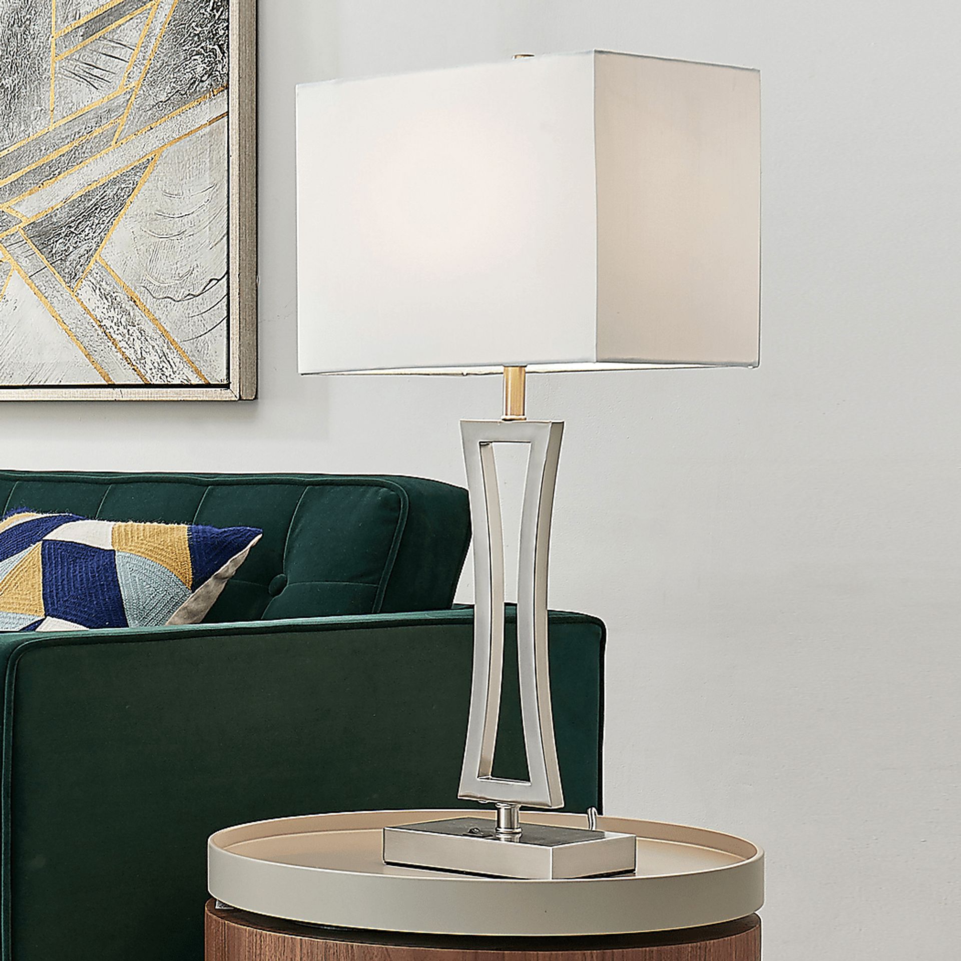 Orleanox Nickel Table Lamps, Set of 2 - Image 5