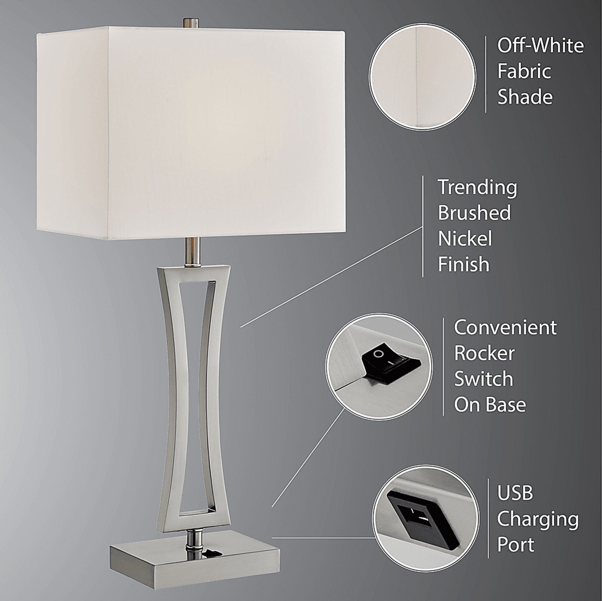 Orleanox Nickel Table Lamps, Set of 2 - Image 8
