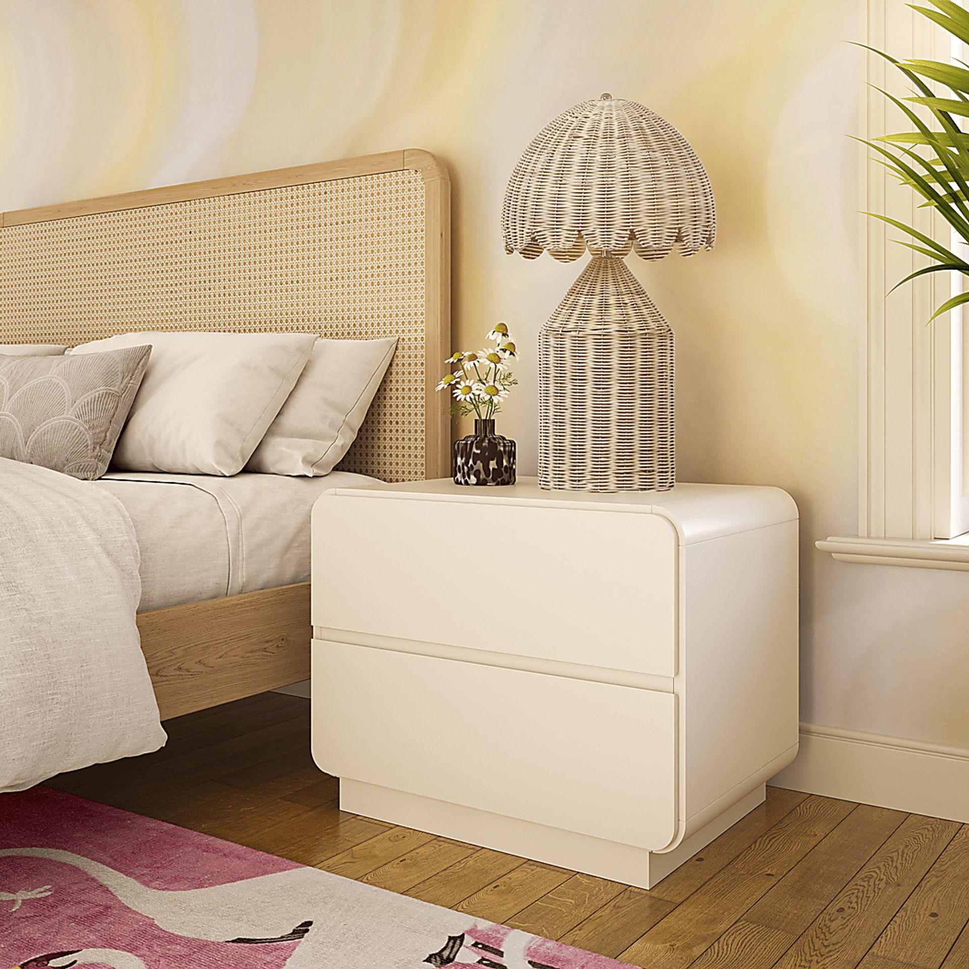 Ormbrek Cream Nightstand - Image 2