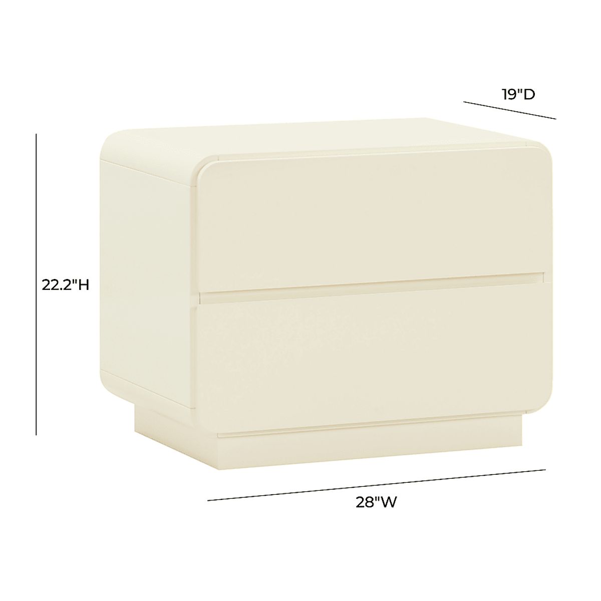 Ormbrek White Colors,White Cream Beige Nightstand | Rooms to Go