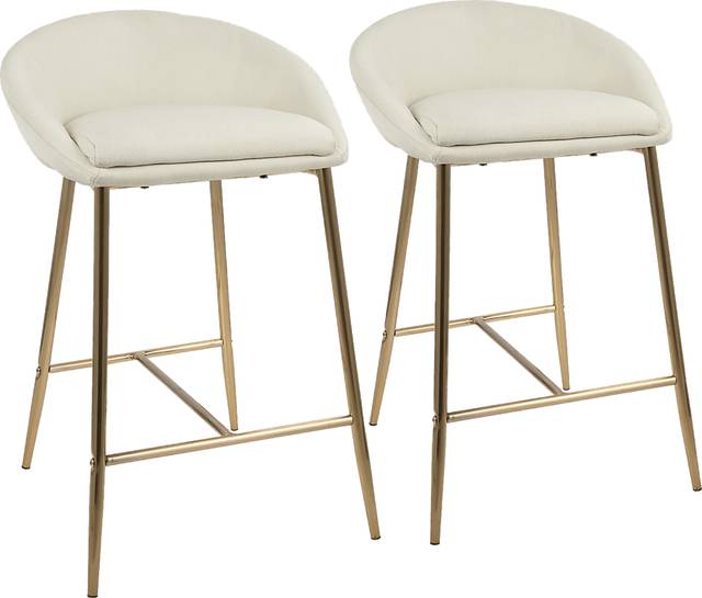 Orna Cream Counter Height Stool (Set of 2) - Thumbnail - Image 1