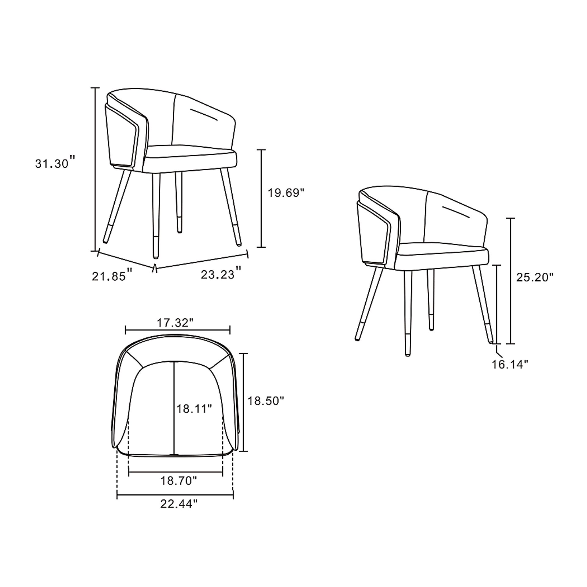 Orrantia Camel Arm Chair - Image 9