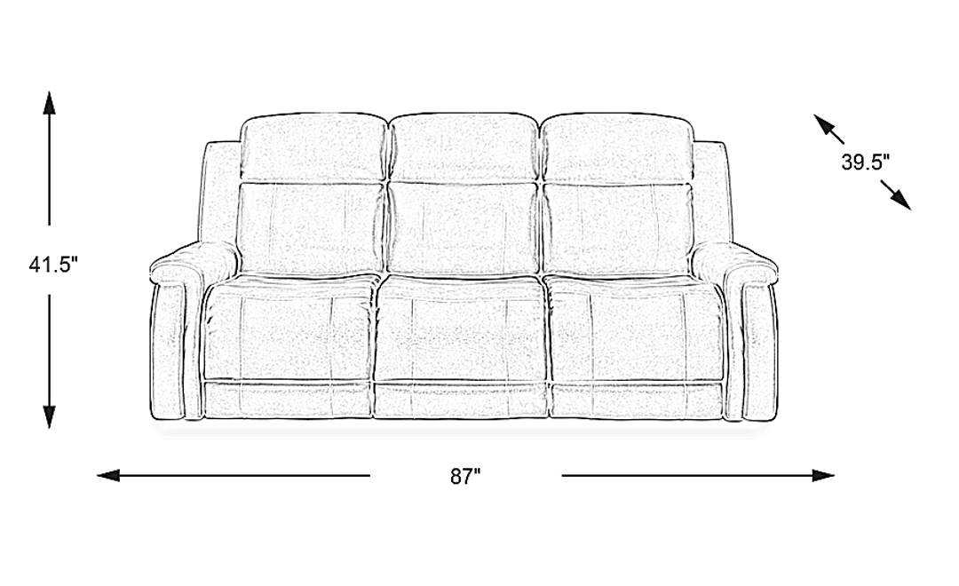 Orsini Leather Dual Power Reclining Sofa