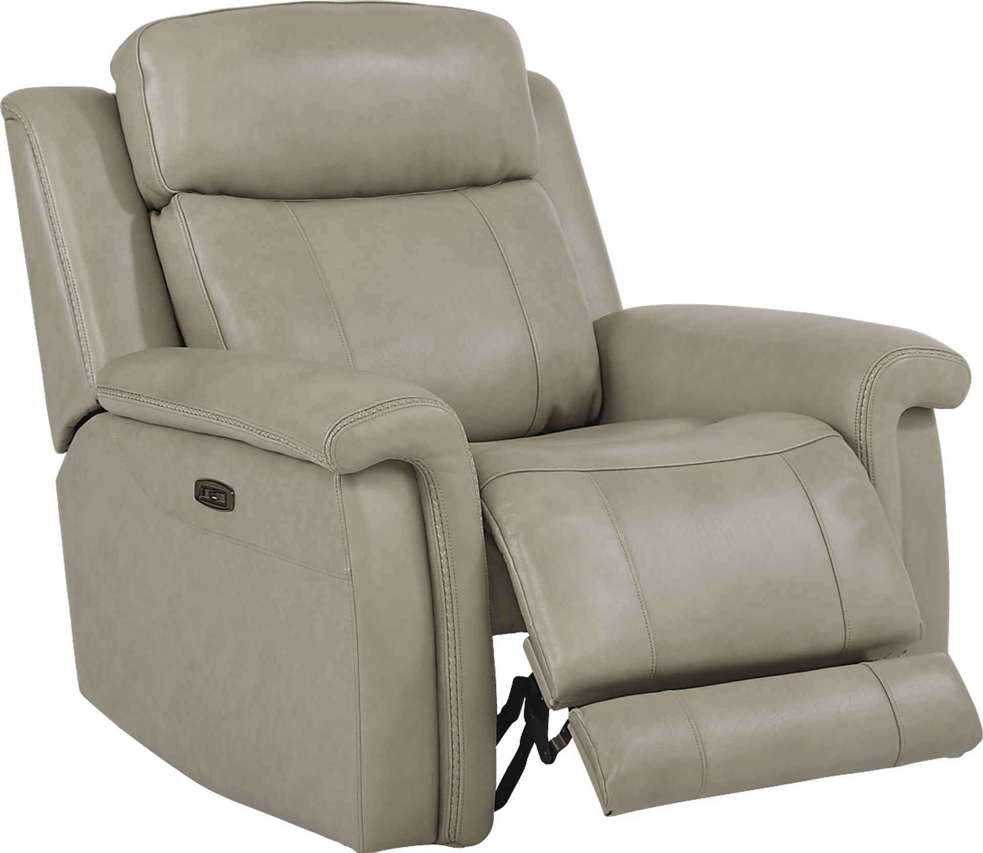 Orsini 3 Pc Beige Leather Dual Power Reclining Living Room Set With