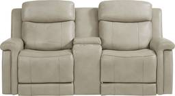 dual power reclining console loveseat