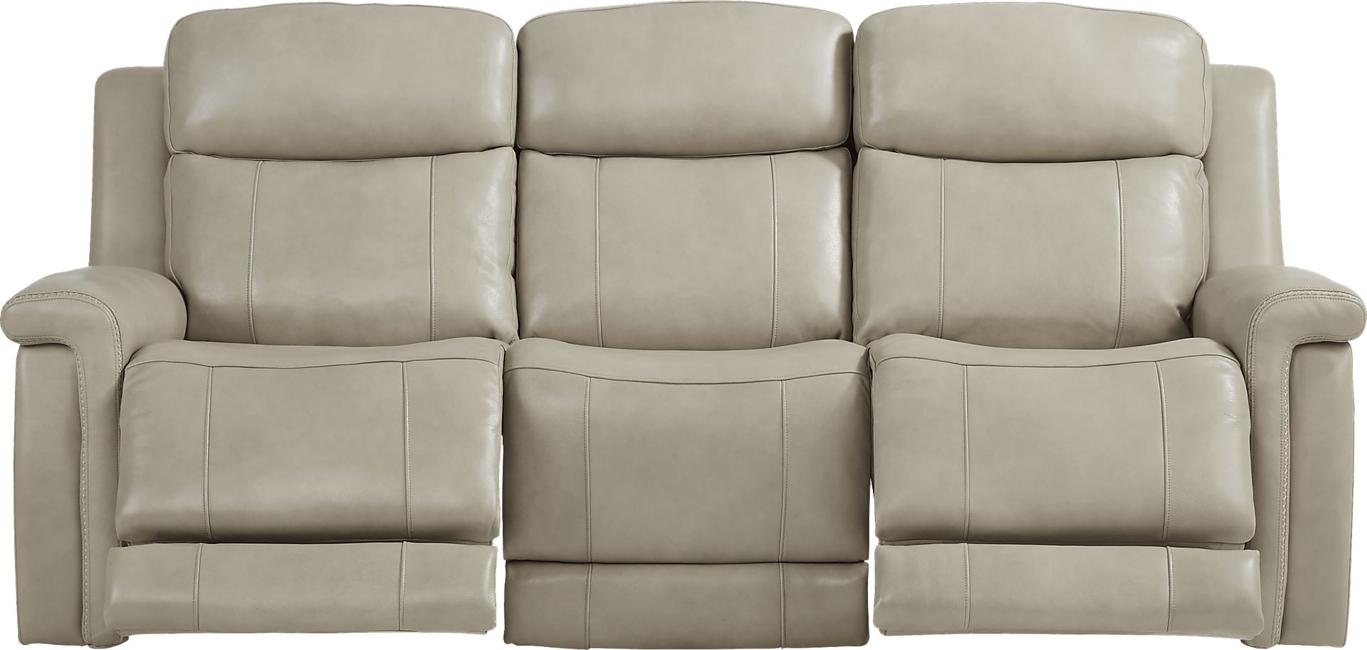 Orsini Beige Leather 7 Pc Living Room with Dual Power Reclining Sofa - Image 4