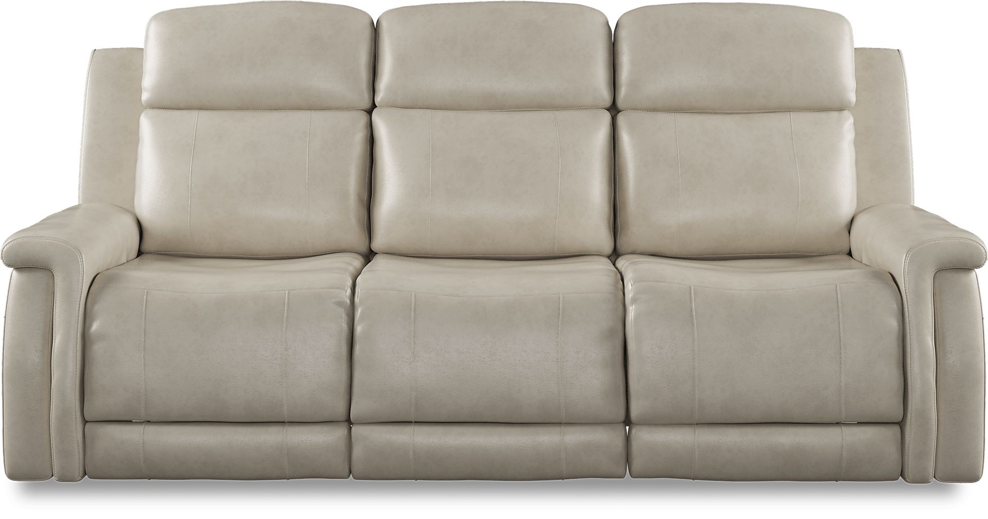 Orsini Beige Leather 7 Pc Living Room with Dual Power Reclining Sofa - Image 3
