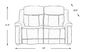 Orsini Leather Stationary Loveseat