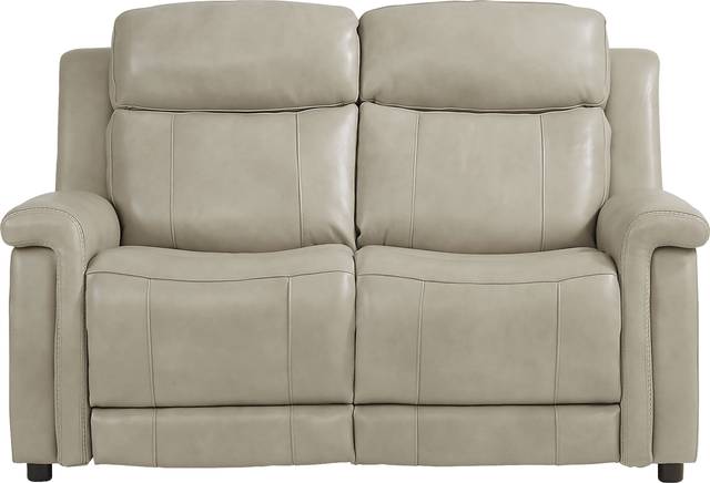 Orsini Beige Leather 7 Pc Living Room with Dual Power Reclining Sofa - Thumbnail - Image 5