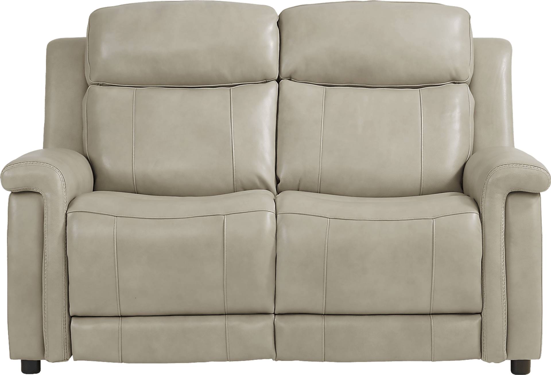 Orsini 3 Pc Beige Leather Dual Power Reclining Living Room Set With ...