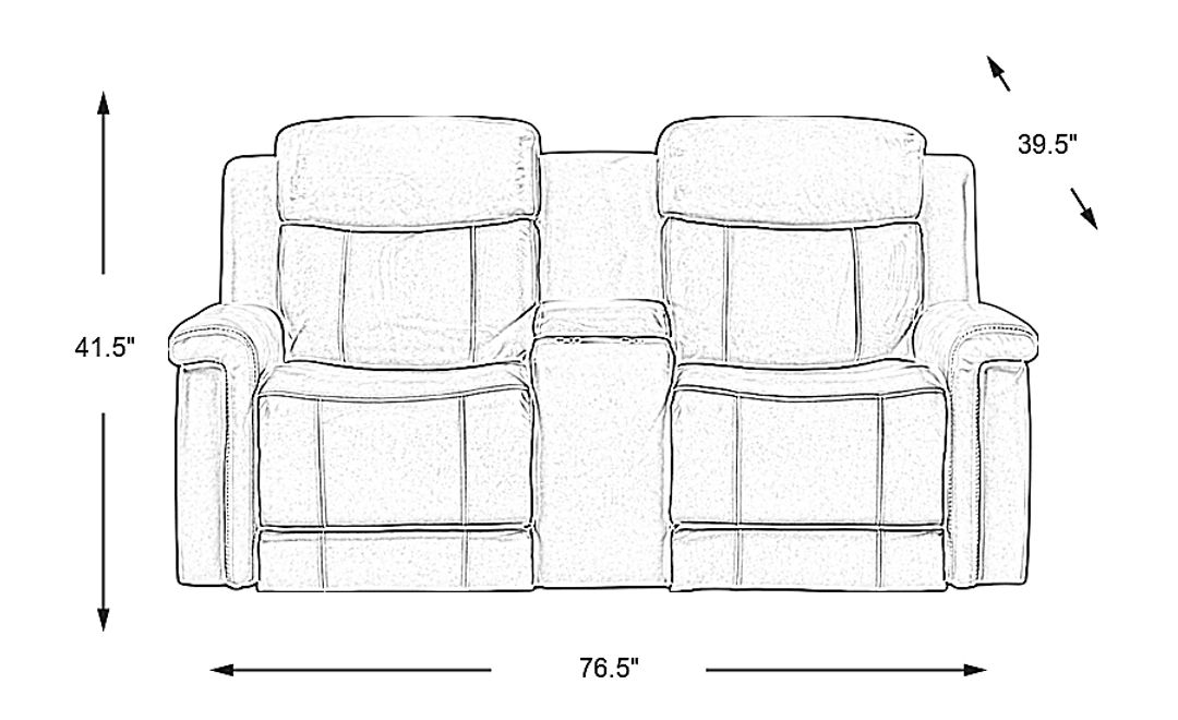 Orsini Leather Dual Power Reclining Loveseat