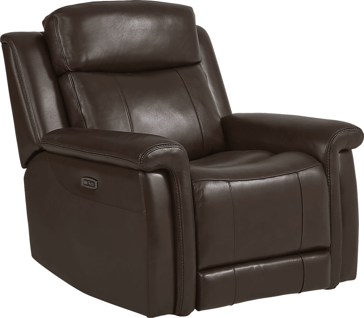 Orsini 3 Pc Brown Leather Dual Power Reclining Living Room Set With ...