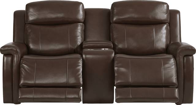 Orsini Brown Leather 8 Pc Dual Power Reclining Living Room - Thumbnail - Image 4