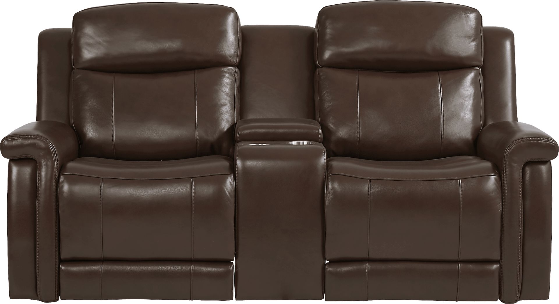 Orsini Brown Leather 8 Pc Dual Power Reclining Living Room - Image 3