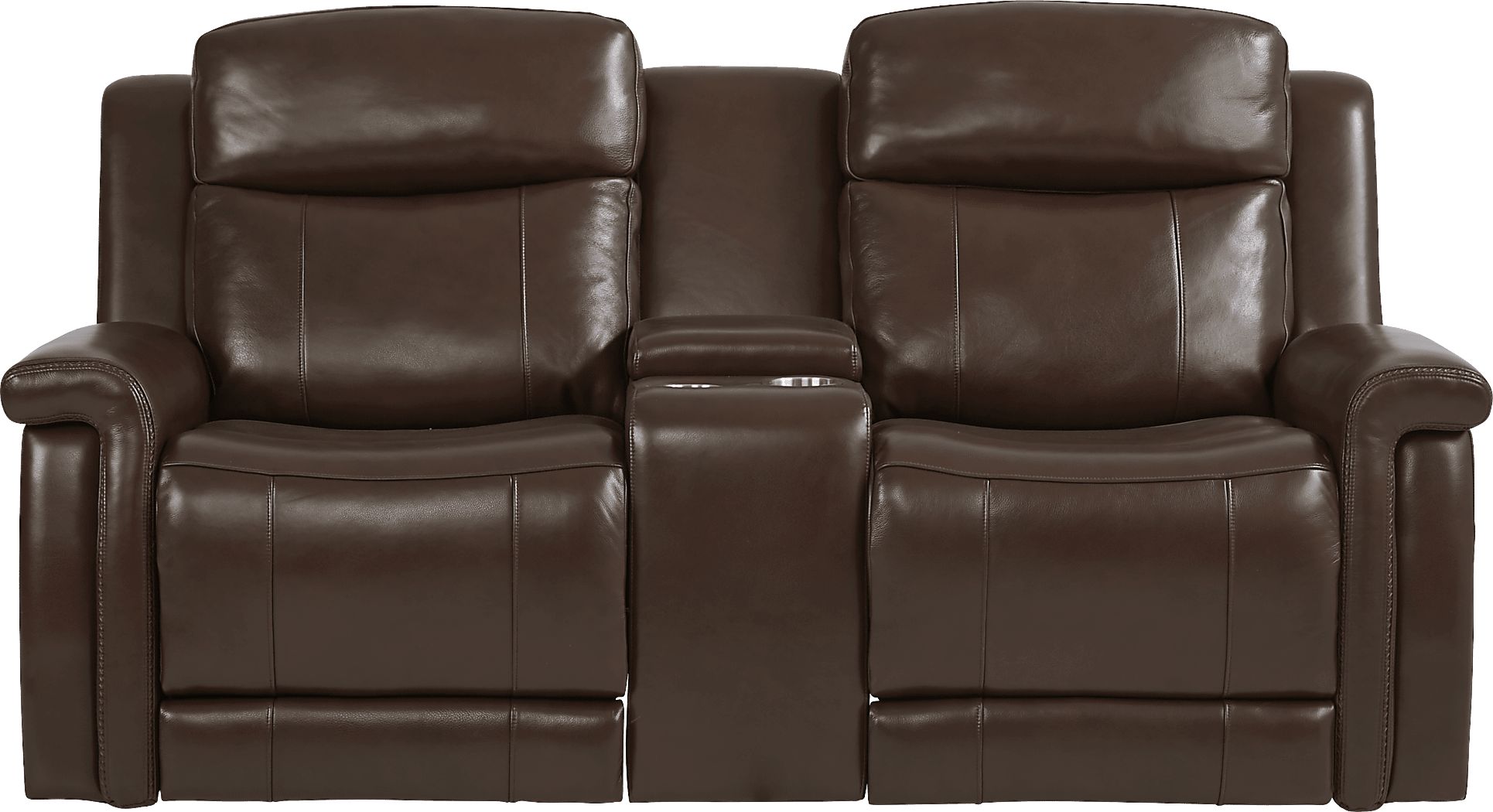dual power reclining console loveseat