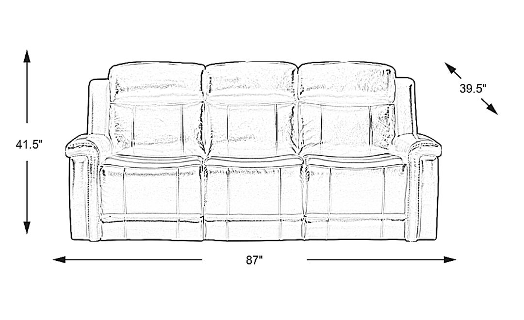 Orsini 3 Pc Brown Leather Dual Power Reclining Living Room Set With ...