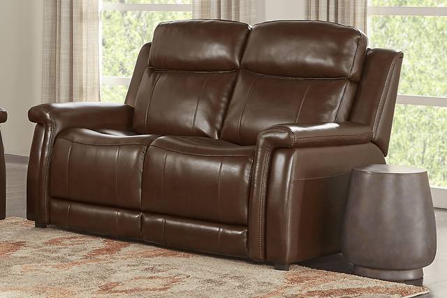 Orsini Brown Leather 3 Pc Living Room with Dual Power Reclining Sofa - Thumbnail - Image 8