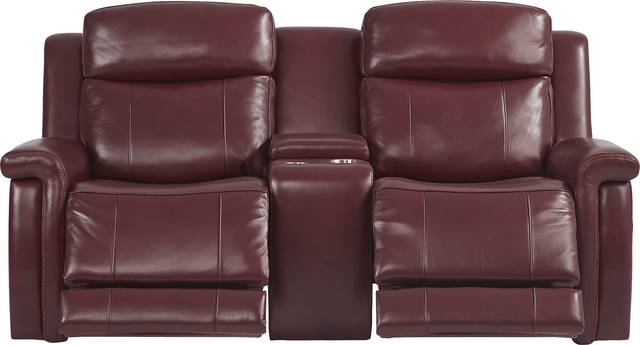 Orsini Red Leather 5 Pc Dual Power Reclining Living Room - Thumbnail - Image 8