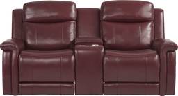 dual power reclining console loveseat