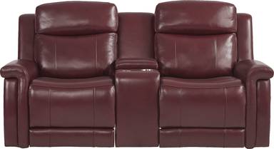 dual power reclining console loveseat