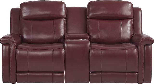 Orsini Red Leather 5 Pc Dual Power Reclining Living Room - Thumbnail - Image 7