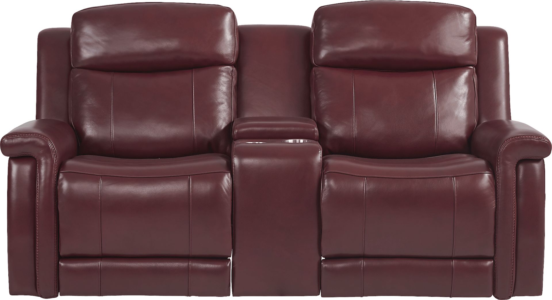 Orsini Red Leather 5 Pc Dual Power Reclining Living Room - Image 7