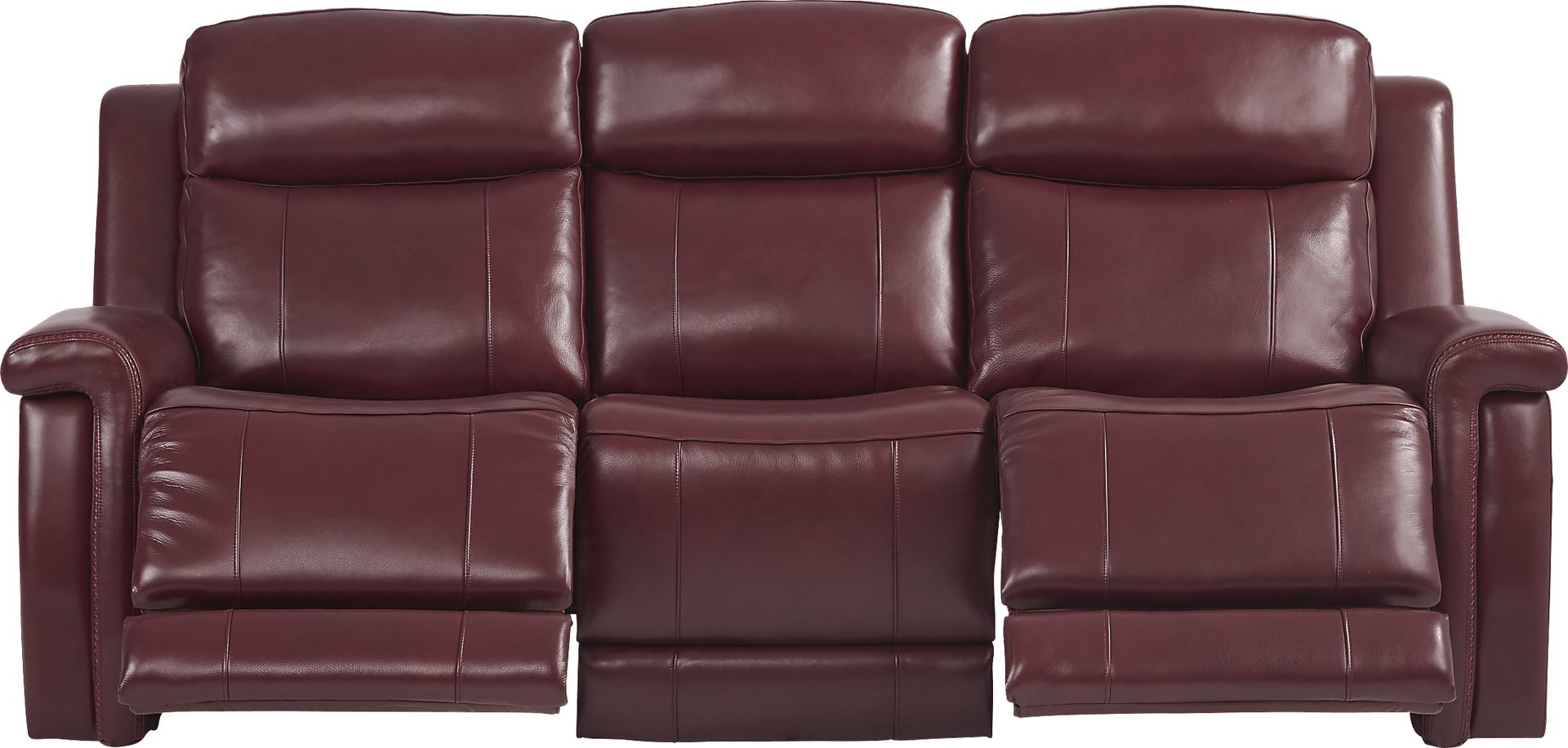 Orsini Red Leather Dual Power Reclining Sofa - Image 4