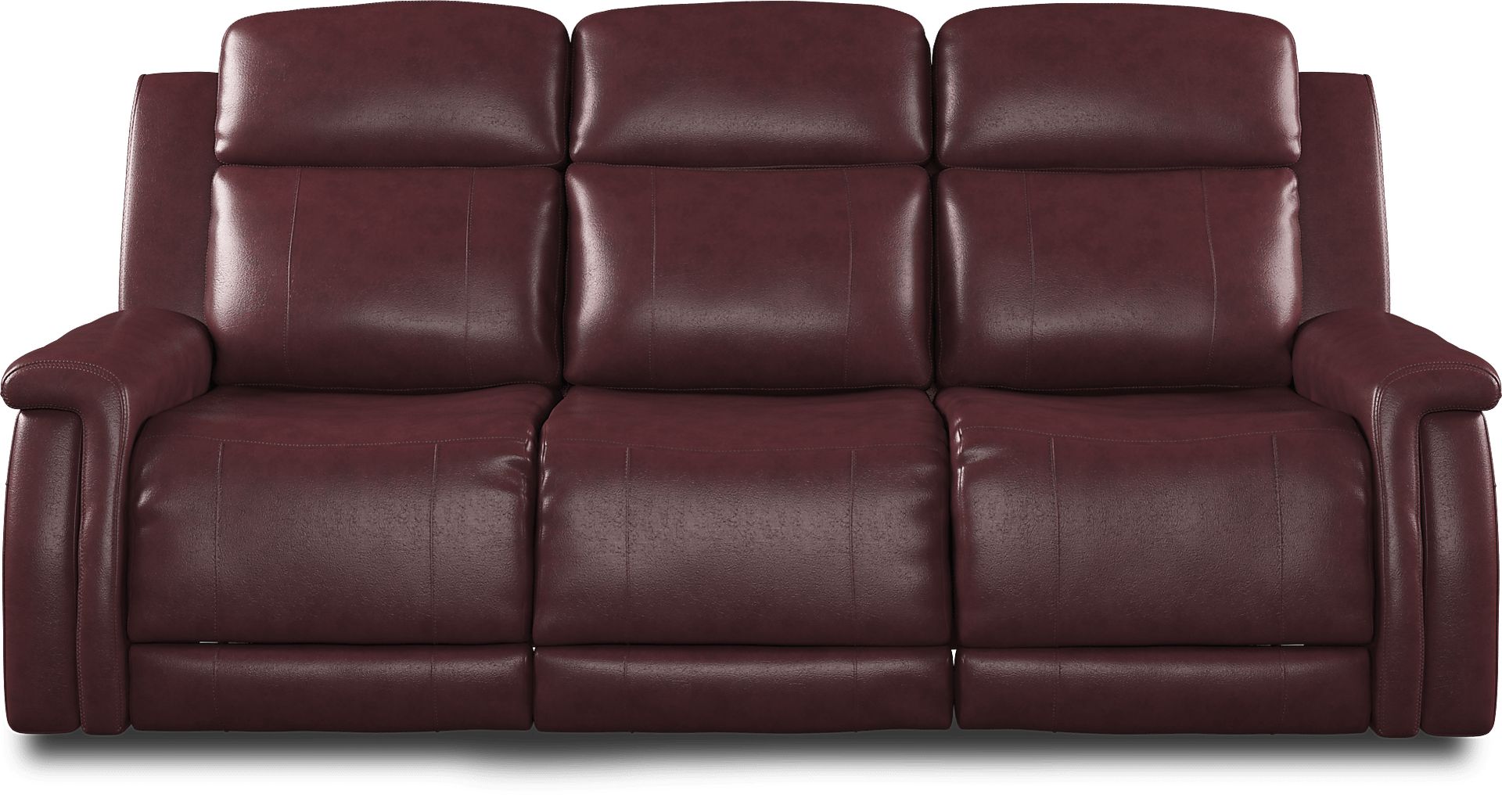 Orsini Red Leather Dual Power Reclining Sofa - Image 1