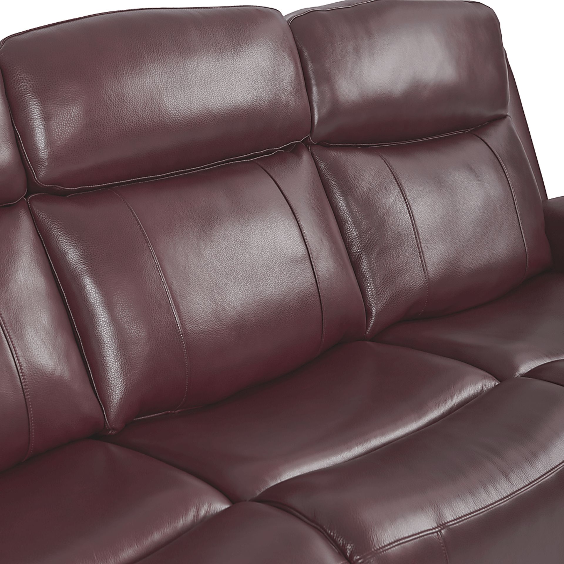 Orsini Red Leather 8 Pc Dual Power Reclining Living Room - Image 5