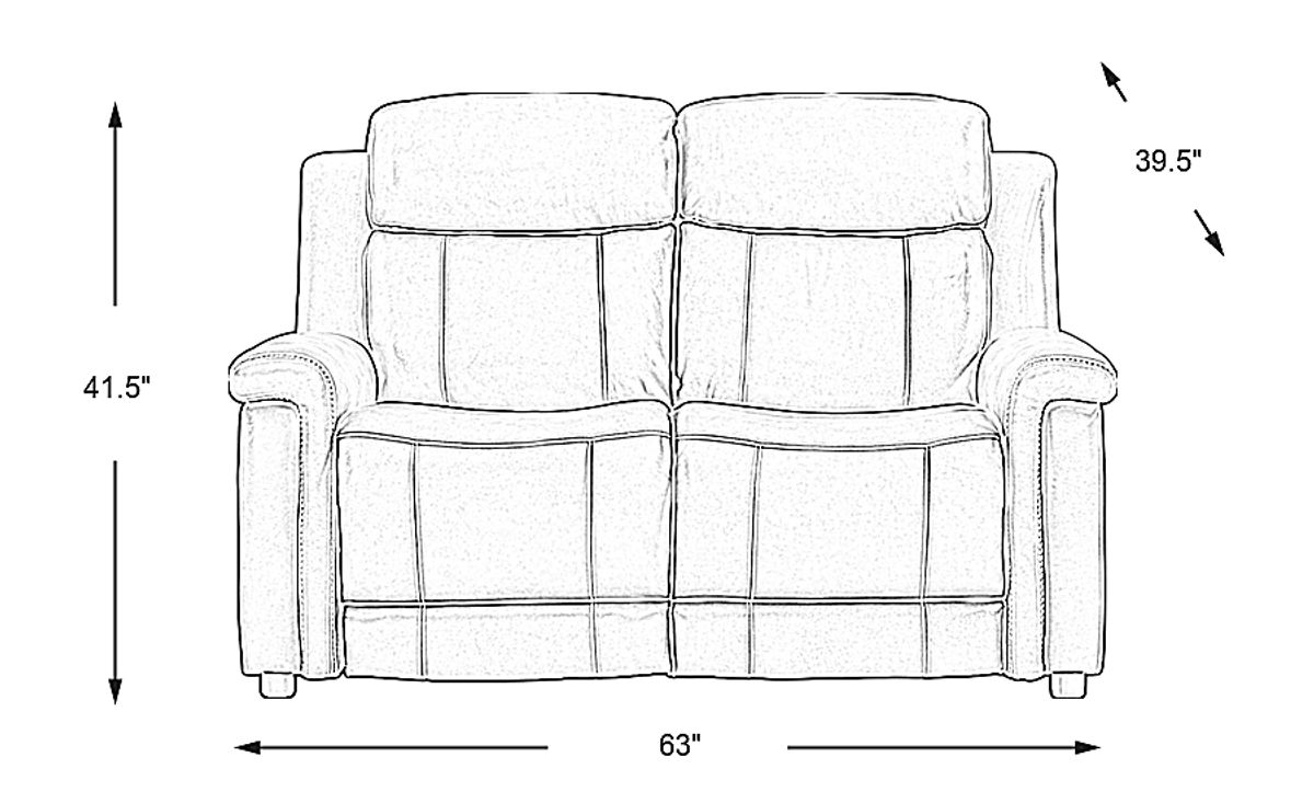 Orsini Red Leather Stationary Loveseat Rooms to Go