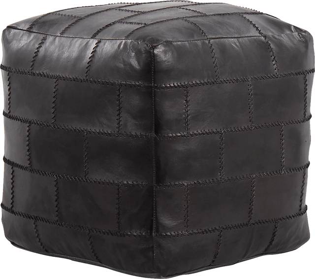 Orvin Black Ottoman - Thumbnail - Image 1