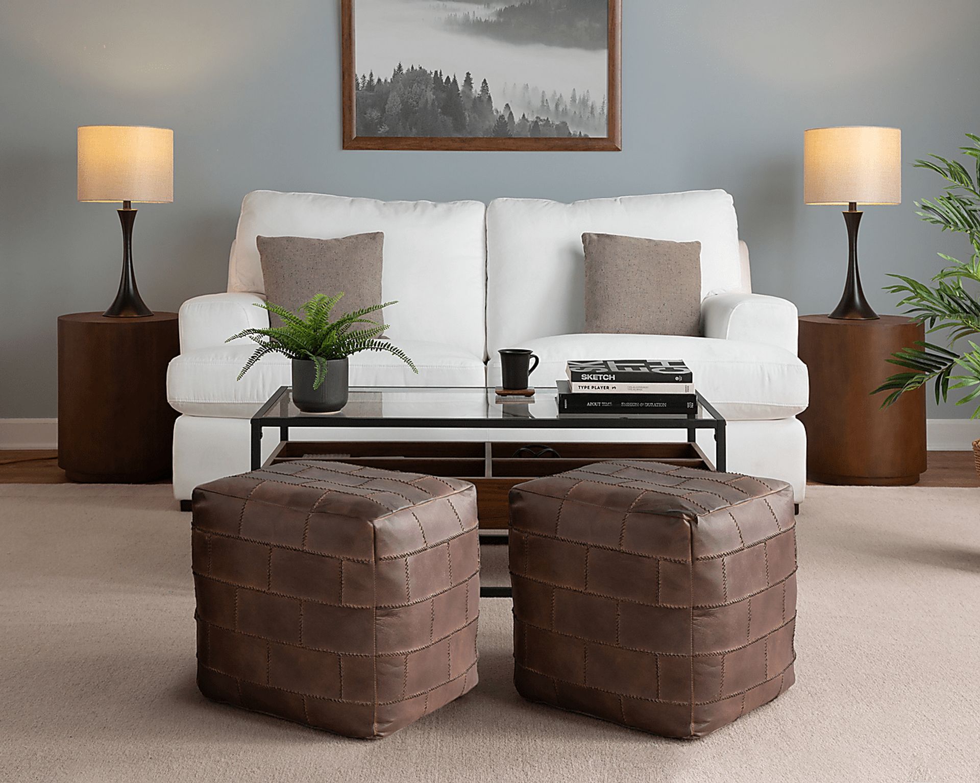Orvin Gray Ottoman - Image 2
