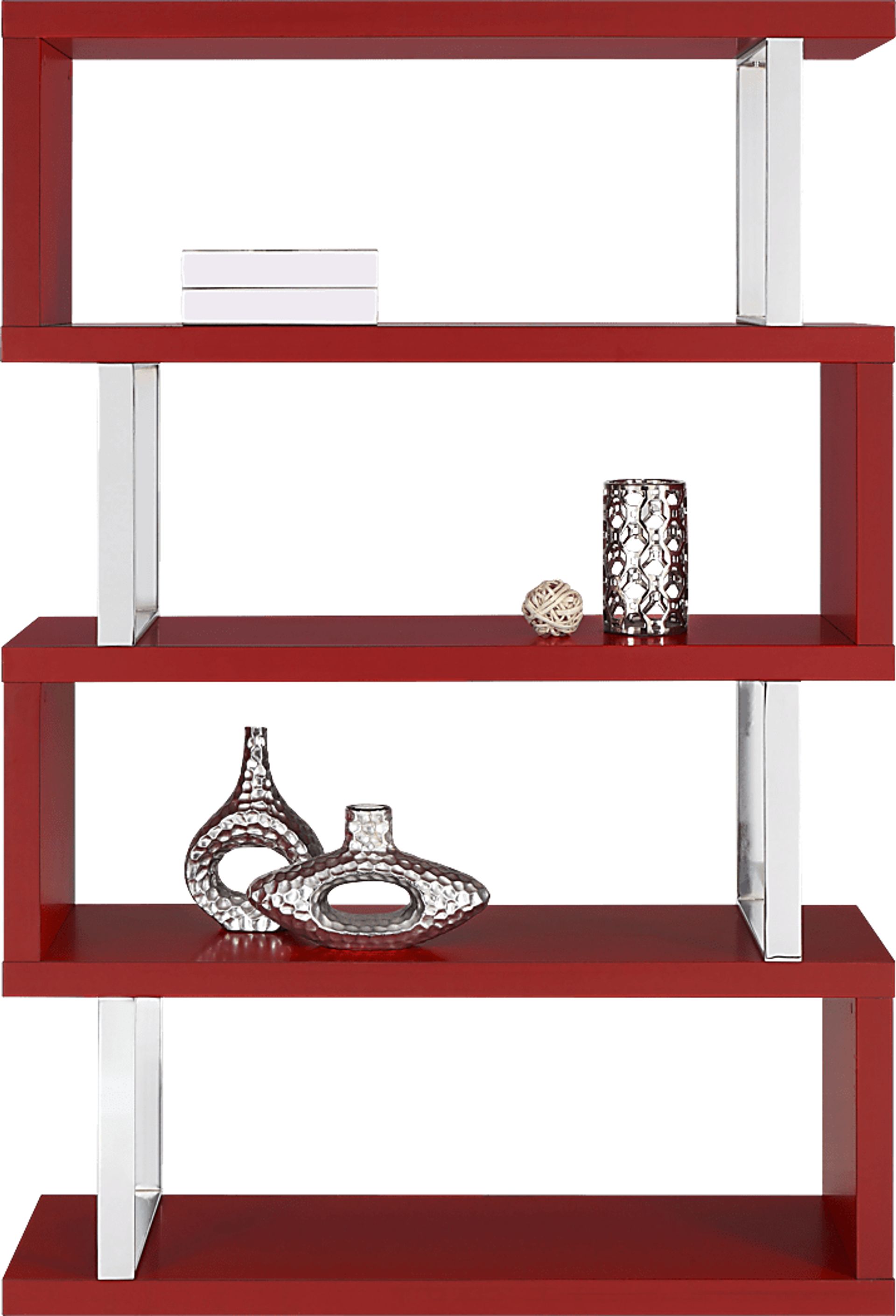 Osaka Red 4 Shelf Room Divider - Image 1