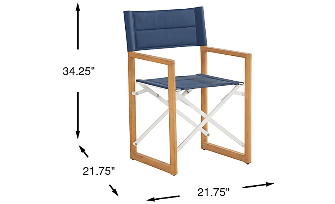 Oscar Blue Outdoor Sling Folding Chair