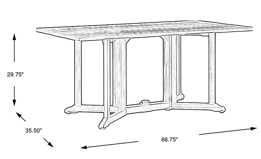 Oscar Natural Folding Outdoor Dining Table