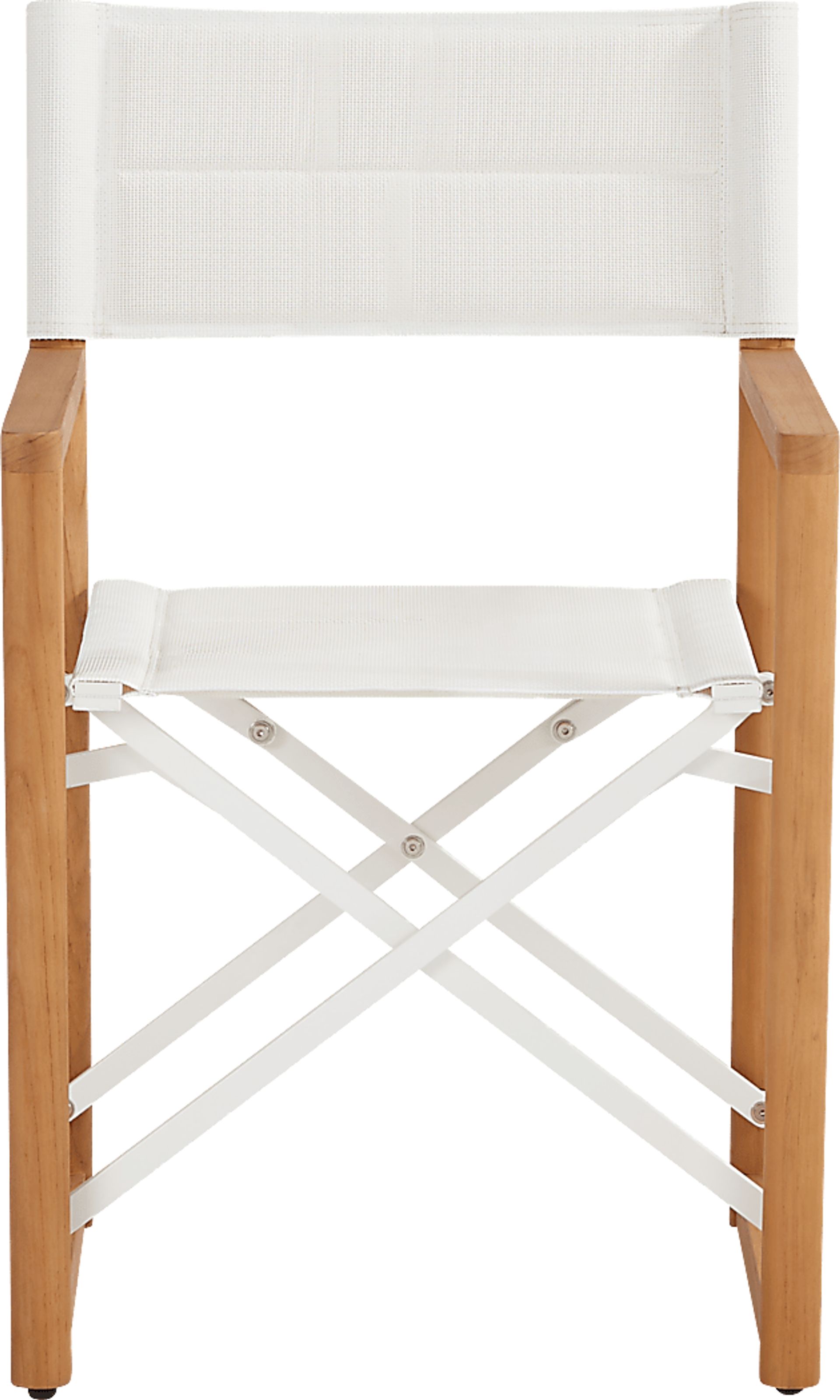 Oscar Natural 5 Pc Folding Outdoor Dining Set with White Chairs - Image 7