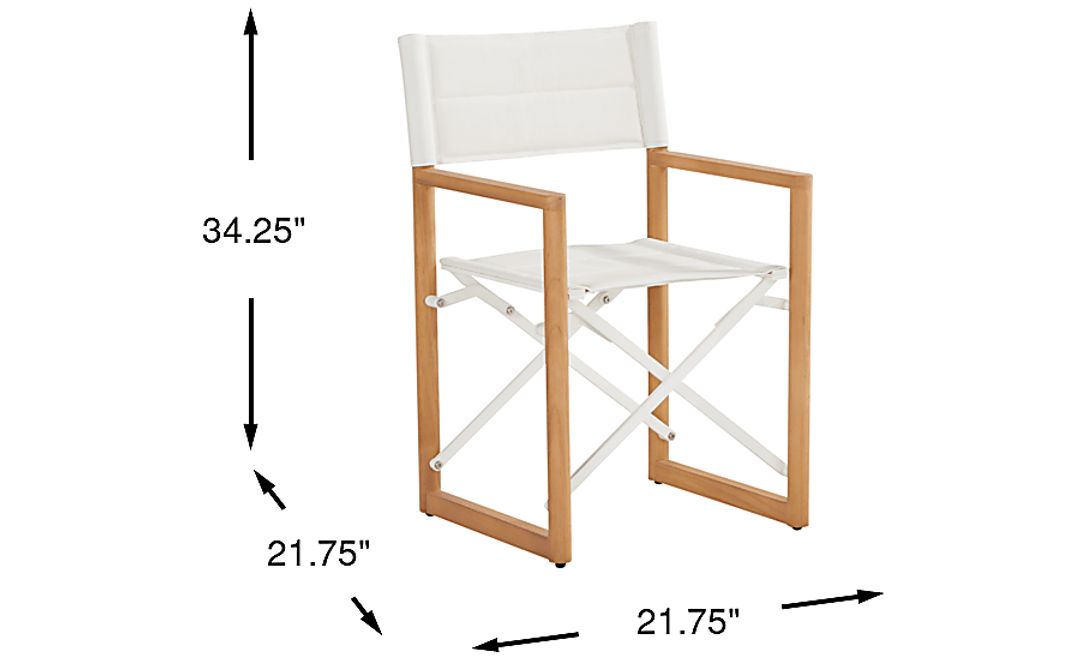 Oscar White Outdoor Sling Folding Chair