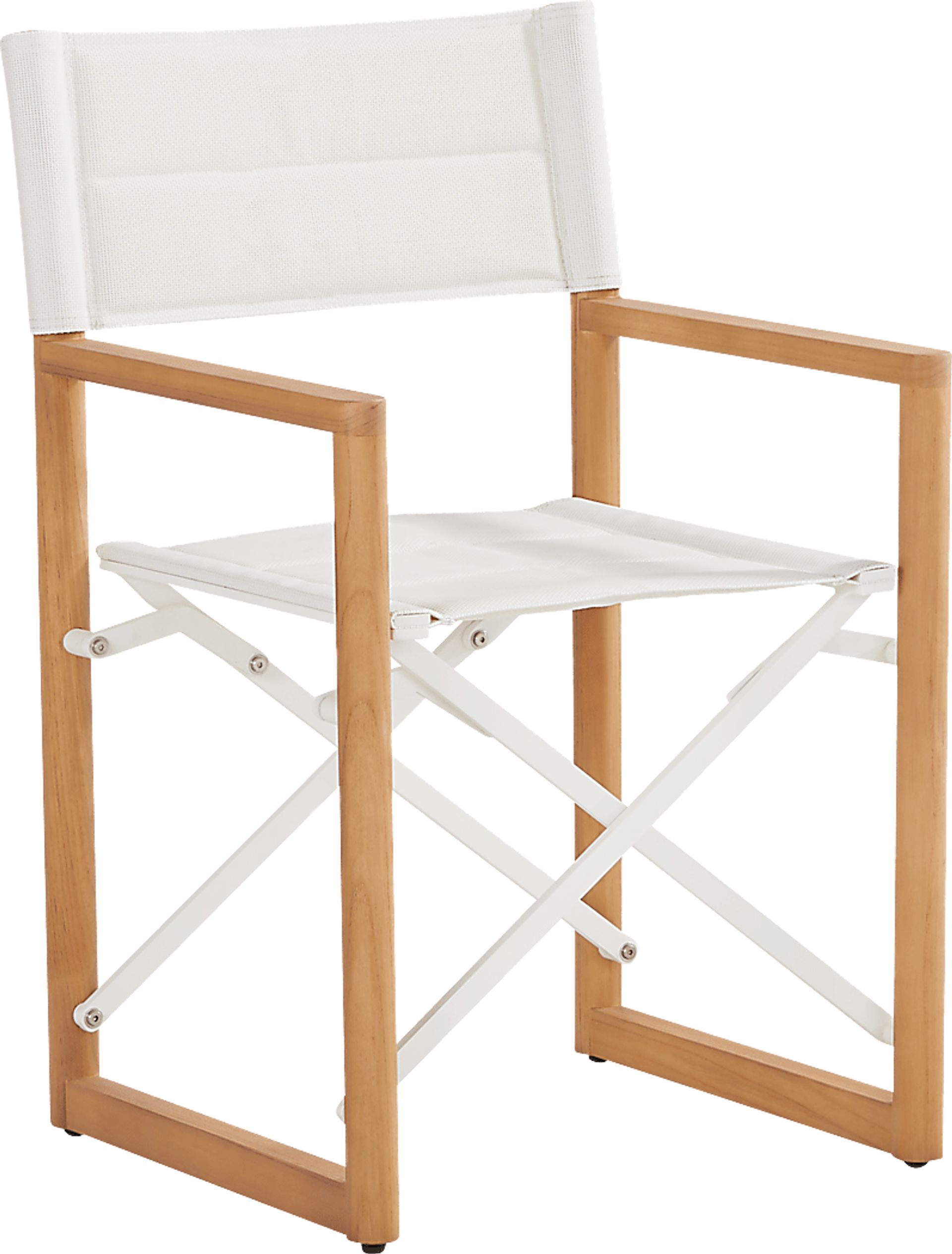 Oscar Natural 5 Pc Folding Outdoor Dining Set with White Chairs - Image 6