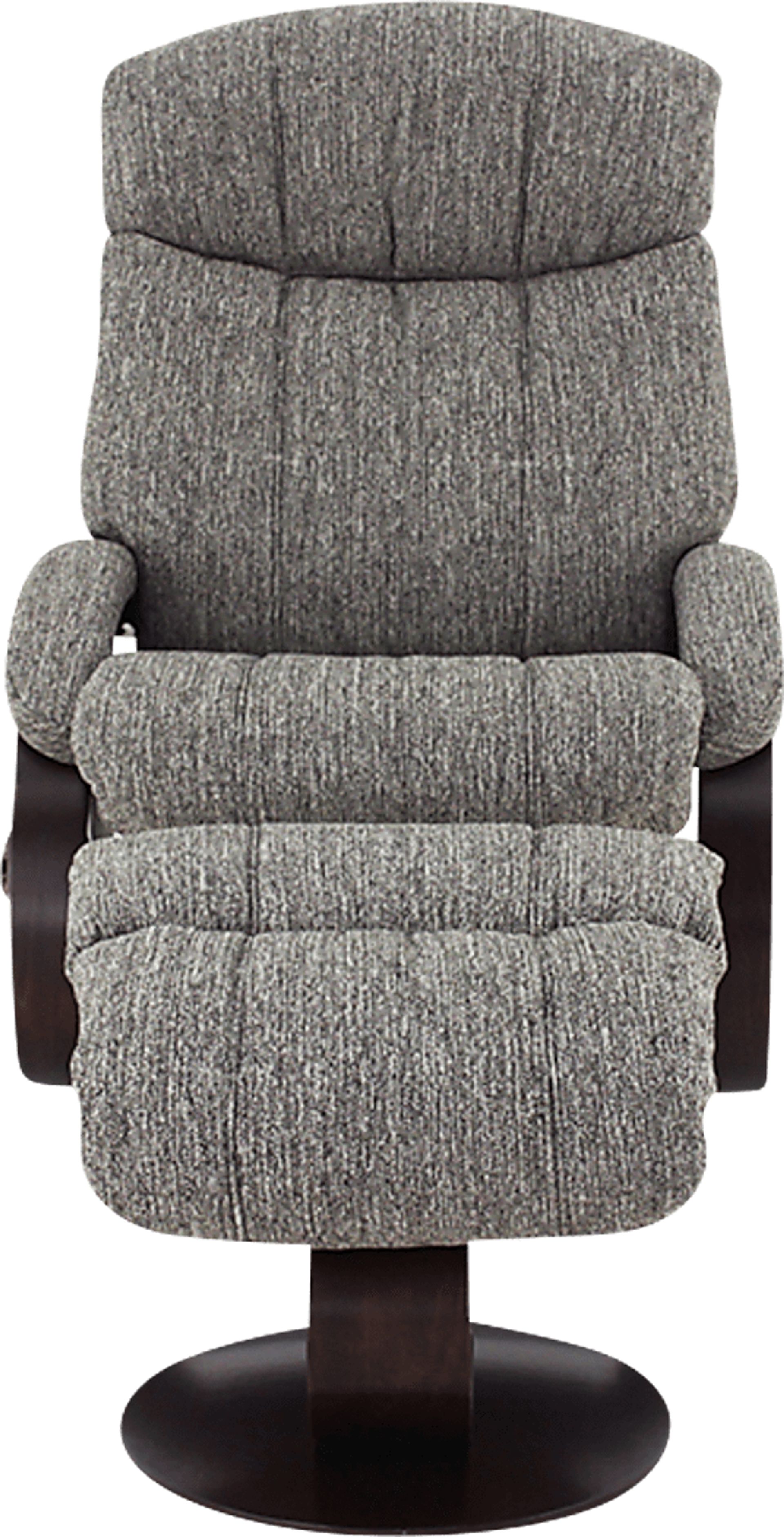 Oslo Collection Alta Gray Recliner & Ottoman - Image 3
