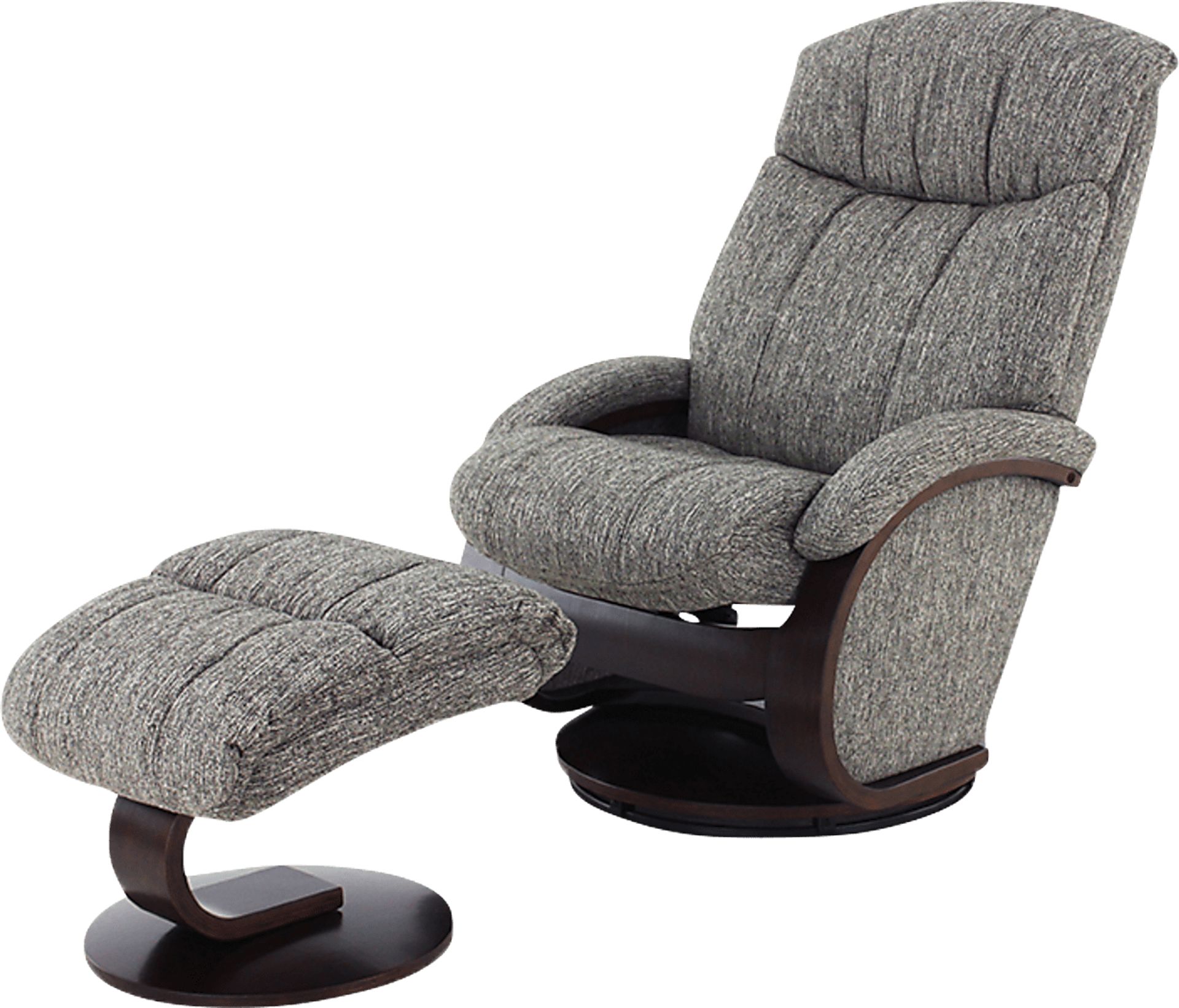 Oslo Collection Alta Gray Recliner & Ottoman - Image 5