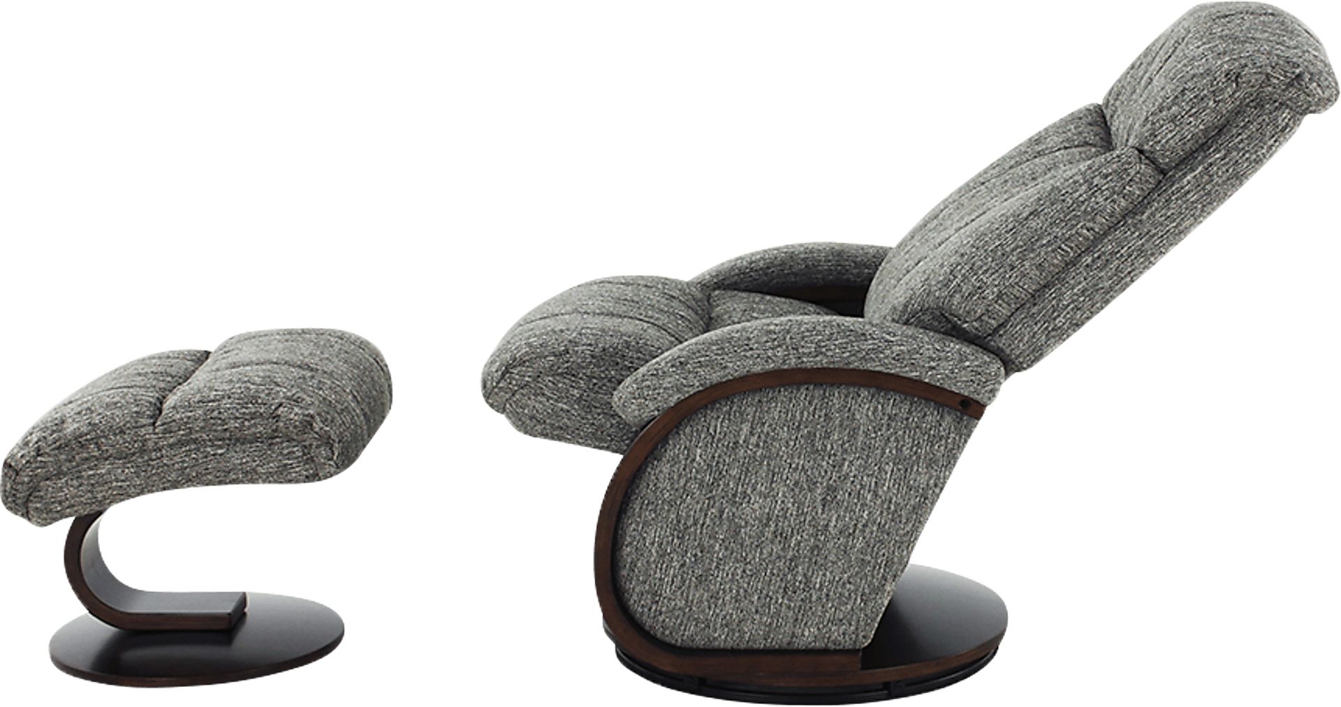 Oslo Collection Alta Gray Recliner & Ottoman - Image 6