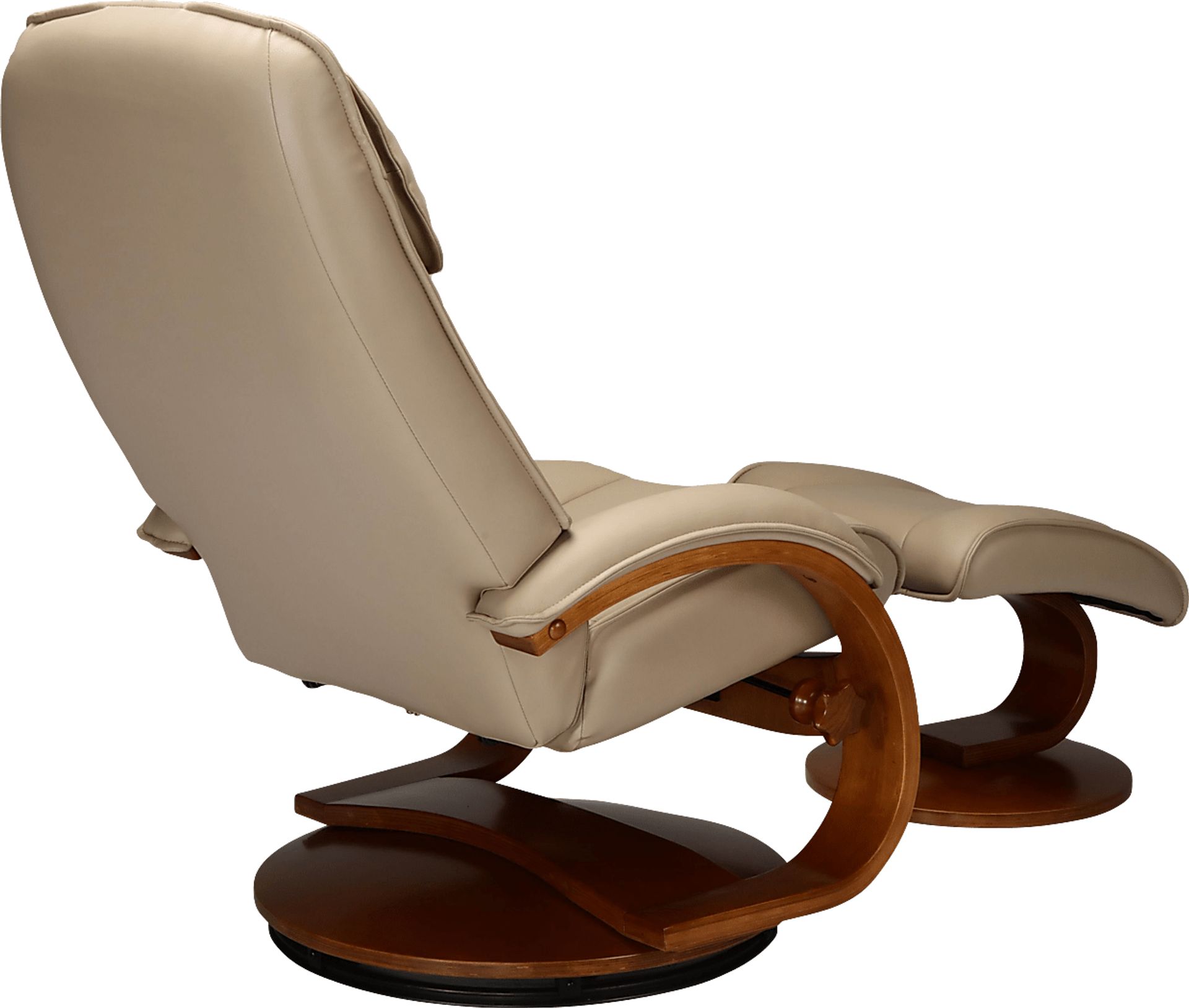 Oslo Collection Bergen Tan Recliner and Ottoman - Image 5