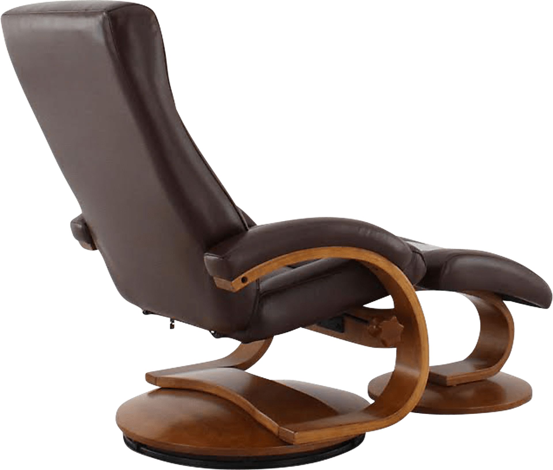 Oslo Collection Hamar Brown Recliner & Ottoman - Image 3