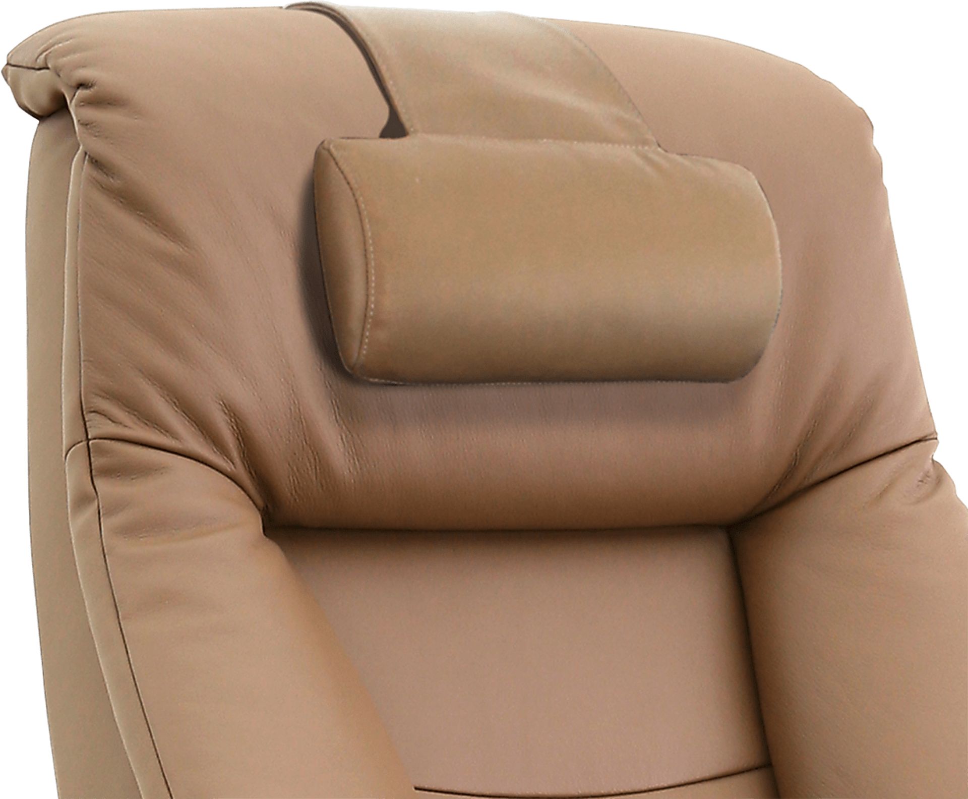 Oslo Collection Mandal Tan Leather Recliner & Ottoman - Image 3