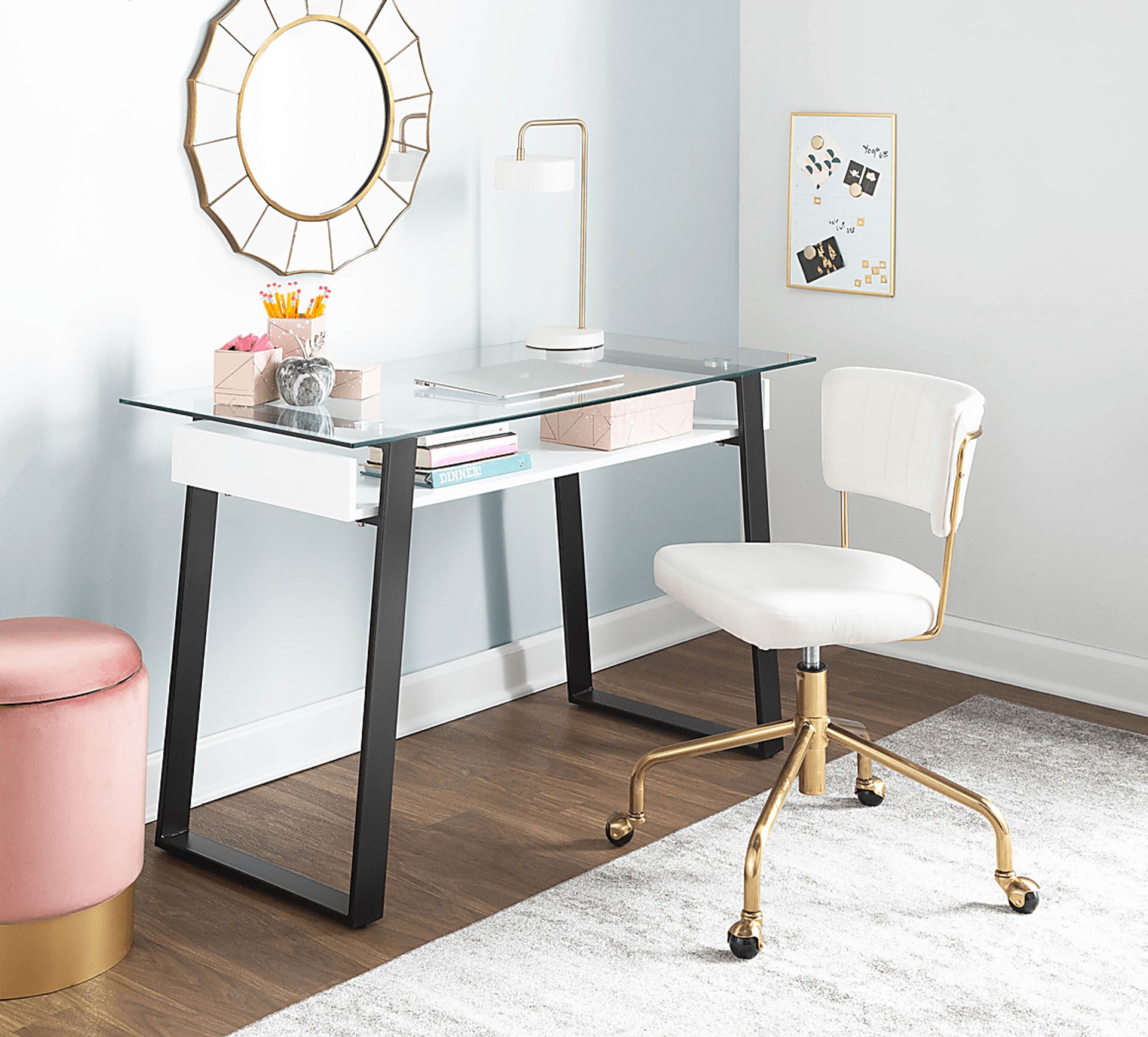 Ostena Cream Office Chair - Image 8