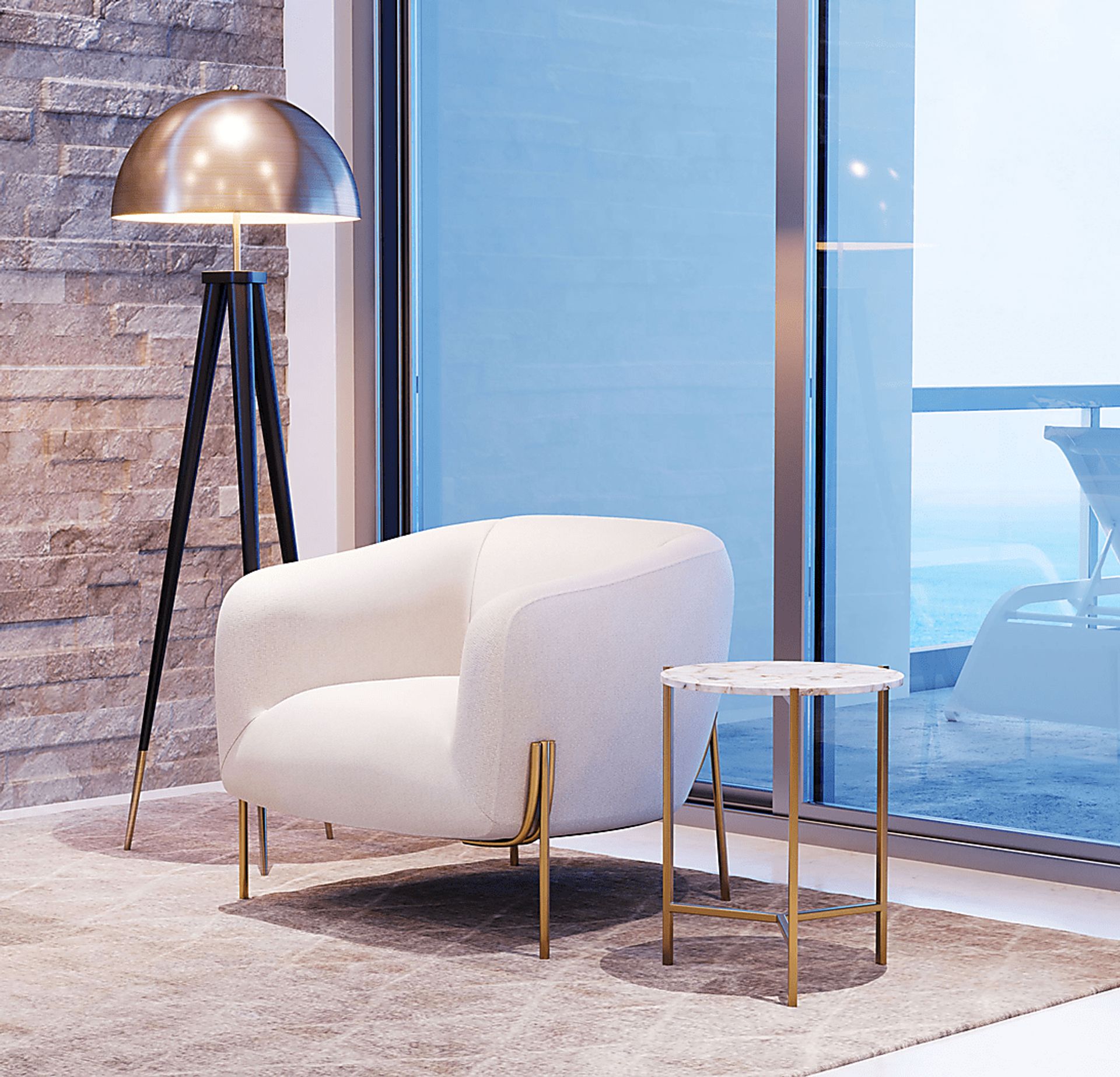 Oswin White Accent Table - Image 6