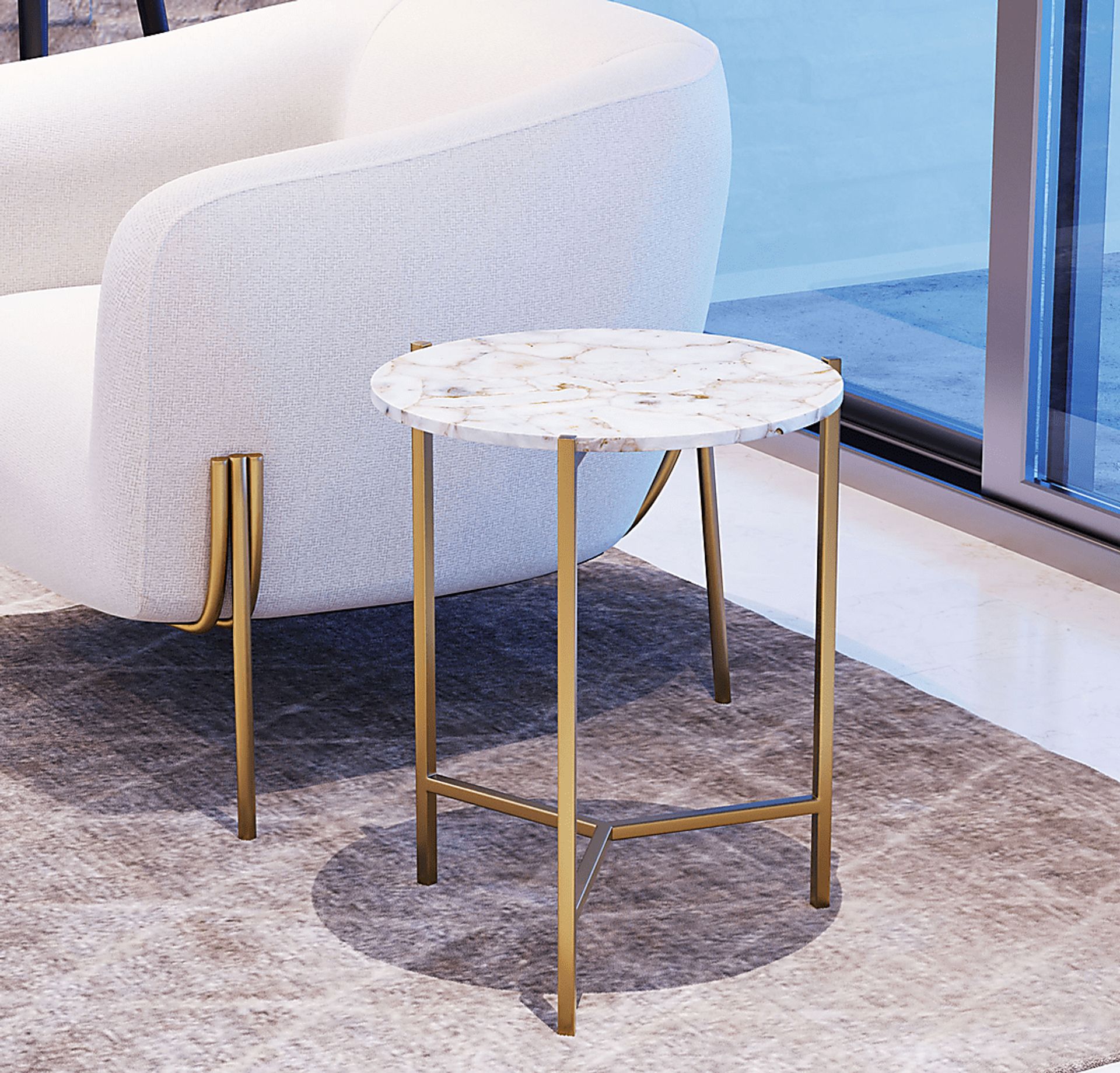 Oswin White Accent Table - Image 7